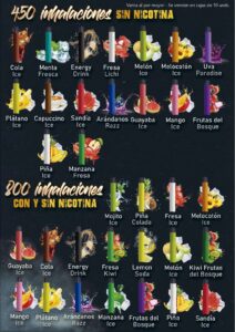 SABORES VAPES CON Y SIN NICOTINA